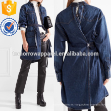 Patchwork Denim Chaqueta Fabricación Al Por Mayor Moda Mujer Ropa (TA3034C)